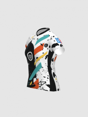 Podiumwear Women's Silver Short Sleeve MTB Jersey - NEW FABRIC 2025!