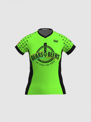 Podiumwear Women's Silver Short Sleeve MTB Jersey - NEW FABRIC 2025!