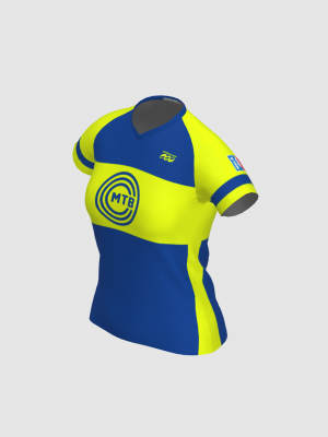 Podiumwear Women's Silver Short Sleeve MTB Jersey - NEW FABRIC 2025!