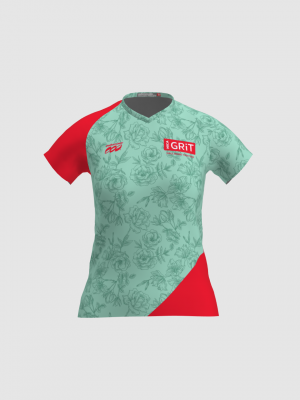 Podiumwear Women's Silver Short Sleeve MTB Jersey - NEW FABRIC 2025!