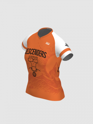 Podiumwear Women's Silver Short Sleeve MTB Jersey - NEW FABRIC 2025!