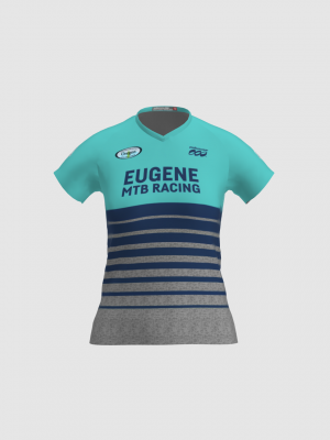 Podiumwear Women's Silver Short Sleeve MTB Jersey - NEW FABRIC 2025!
