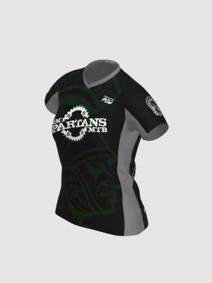 Podiumwear Women's Silver Short Sleeve MTB Jersey - NEW FABRIC 2025!