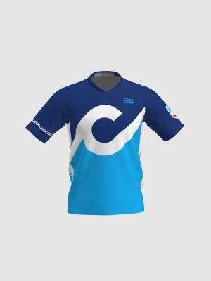 Podiumwear Men's Silver Short Sleeve MTB Jersey - New Fabric 2025!