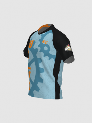 Podiumwear Men's Silver Short Sleeve MTB Jersey - New Fabric 2025!