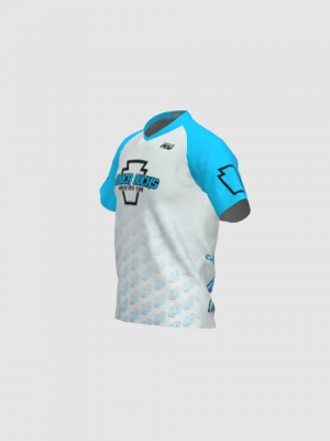 Podiumwear Men's Silver Short Sleeve MTB Jersey - New Fabric 2025!