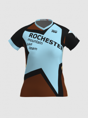 Podiumwear Women's Silver Short Sleeve MTB Jersey - NEW FABRIC 2025!