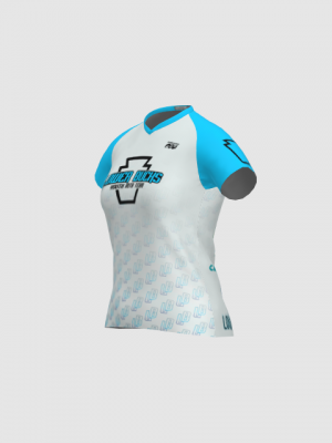 Podiumwear Women's Silver Short Sleeve MTB Jersey - NEW FABRIC 2025!