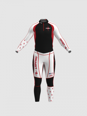 Podiumwear Unisex Gold Two-Piece Race Suit