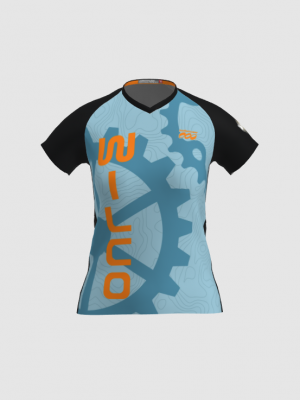 Podiumwear Women's Silver Short Sleeve MTB Jersey - NEW FABRIC 2025!