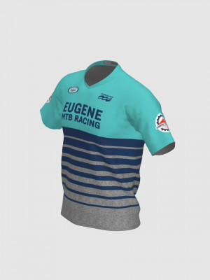 Podiumwear Men's Silver Short Sleeve MTB Jersey - New Fabric 2025!