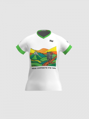 Podiumwear Women's Silver Short Sleeve MTB Jersey - NEW FABRIC 2025!