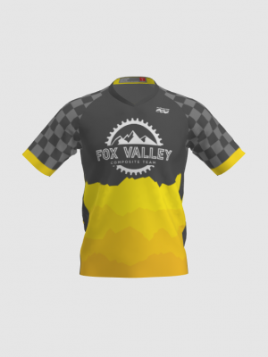 Podiumwear Men's Silver Short Sleeve MTB Jersey - New Fabric 2025!