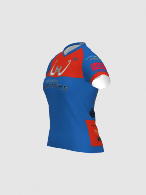 Podiumwear Women's Silver Short Sleeve MTB Jersey - NEW FABRIC 2025!