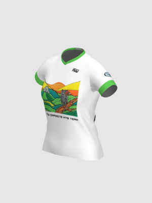 Podiumwear Women's Silver Short Sleeve MTB Jersey - NEW FABRIC 2025!