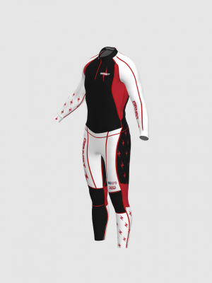 Podiumwear Unisex Gold Two-Piece Race Suit