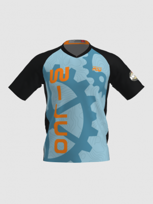 Podiumwear Men's Silver Short Sleeve MTB Jersey - New Fabric 2025!