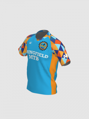 Podiumwear Men's Silver Short Sleeve MTB Jersey - New Fabric 2025!