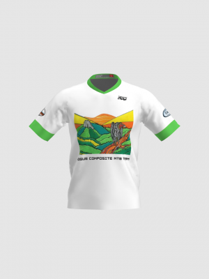 Podiumwear Men's Silver Short Sleeve MTB Jersey - New Fabric 2025!