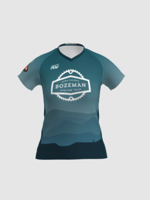 Podiumwear Women's Silver Short Sleeve MTB Jersey - NEW FABRIC 2025!