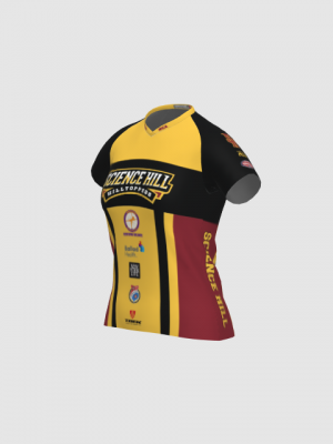 Podiumwear Women's Silver Short Sleeve MTB Jersey - NEW FABRIC 2025!