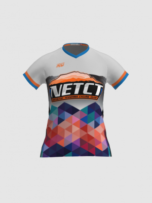 Podiumwear Women's Silver Short Sleeve MTB Jersey - NEW FABRIC 2025!