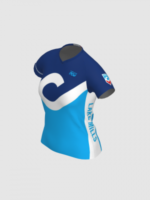 Podiumwear Women's Silver Short Sleeve MTB Jersey - NEW FABRIC 2025!