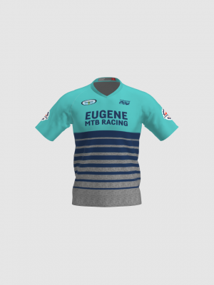 Podiumwear Men's Silver Short Sleeve MTB Jersey - New Fabric 2025!
