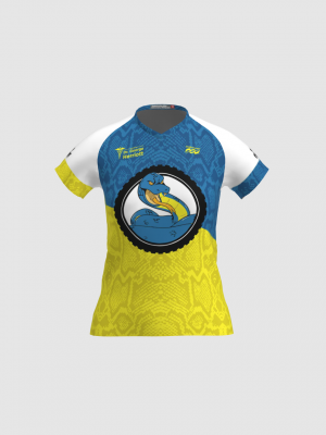 Podiumwear Women's Silver Short Sleeve MTB Jersey - NEW FABRIC 2025!