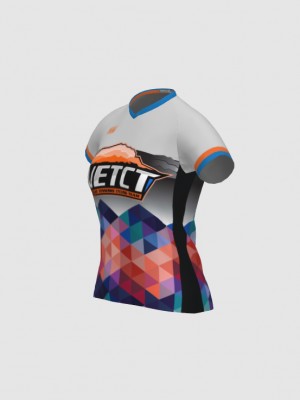 Podiumwear Women's Silver Short Sleeve MTB Jersey - NEW FABRIC 2025!