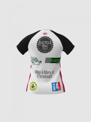 Podiumwear Women's Silver Short Sleeve MTB Jersey - NEW FABRIC 2025!