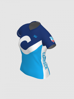 Podiumwear Women's Silver Short Sleeve MTB Jersey - NEW FABRIC 2025!