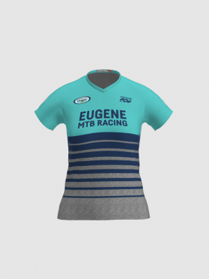 Podiumwear Women's Silver Short Sleeve MTB Jersey - NEW FABRIC 2025!