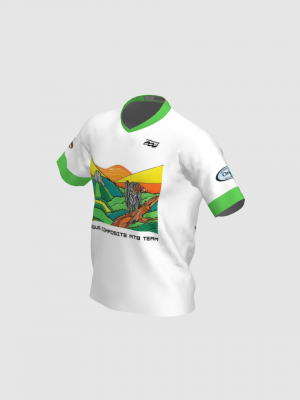 Podiumwear Men's Silver Short Sleeve MTB Jersey - New Fabric 2025!