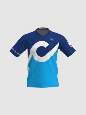 Podiumwear Men's Silver Short Sleeve MTB Jersey - New Fabric 2025!
