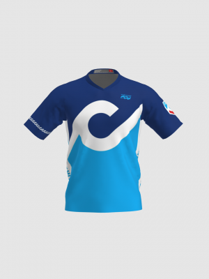 Podiumwear Men's Silver Short Sleeve MTB Jersey - New Fabric 2025!