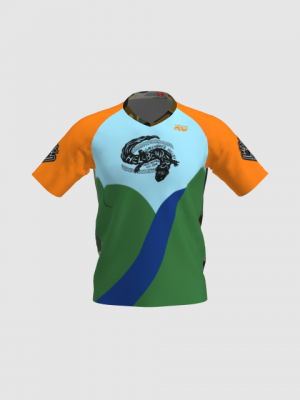 Podiumwear Men's Silver Short Sleeve MTB Jersey - New Fabric 2025!