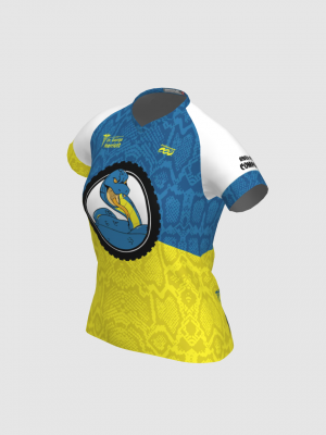 Podiumwear Women's Silver Short Sleeve MTB Jersey - NEW FABRIC 2025!