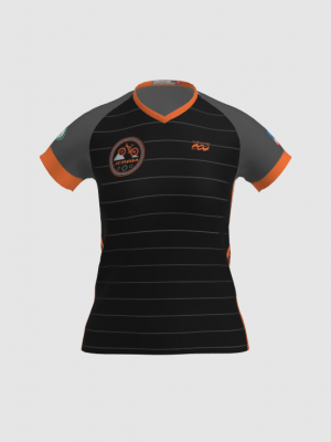 Podiumwear Women's Silver Short Sleeve MTB Jersey - NEW FABRIC 2025!