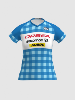 Podiumwear Women's Silver Short Sleeve MTB Jersey - NEW FABRIC 2025!