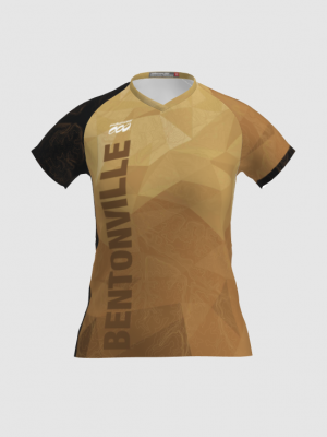Podiumwear Women's Silver Short Sleeve MTB Jersey - NEW FABRIC 2025!