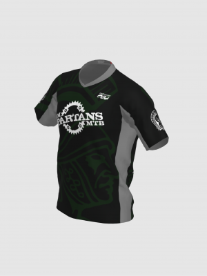 Podiumwear Men's Silver Short Sleeve MTB Jersey - New Fabric 2025!