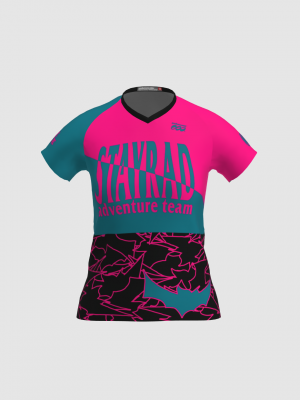 Podiumwear Women's Silver Short Sleeve MTB Jersey - NEW FABRIC 2025!