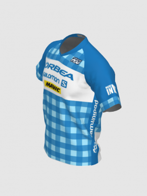 Podiumwear Men's Silver Short Sleeve MTB Jersey - New Fabric 2025!