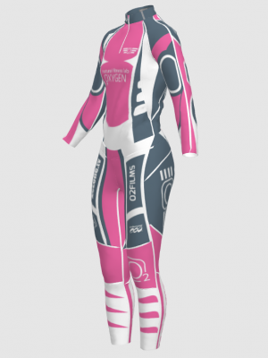 Podiumwear Women's Gold Two-Piece Race Suit