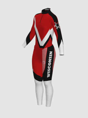 Podiumwear Women's Silver Two-Piece Race Suit