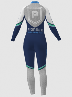 Podiumwear Women's Silver Two-Piece Race Suit