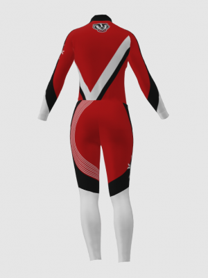 Podiumwear Women's Silver Two-Piece Race Suit