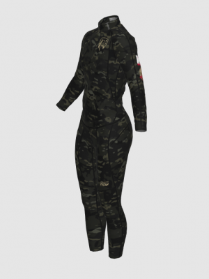Podiumwear Women's Gold Two-Piece Race Suit