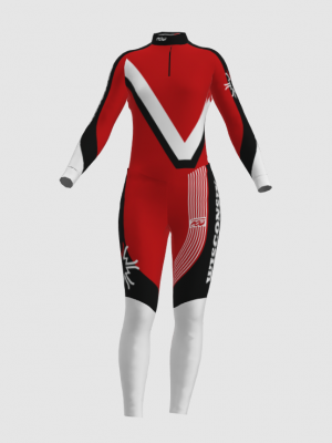 Podiumwear Women's Silver Two-Piece Race Suit